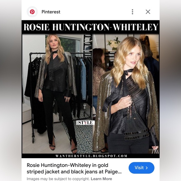 Rosie HW x PAIGE Metallic Sequin Blazer Size M
Worn Once . Super Rare . - Picture 6 of 14